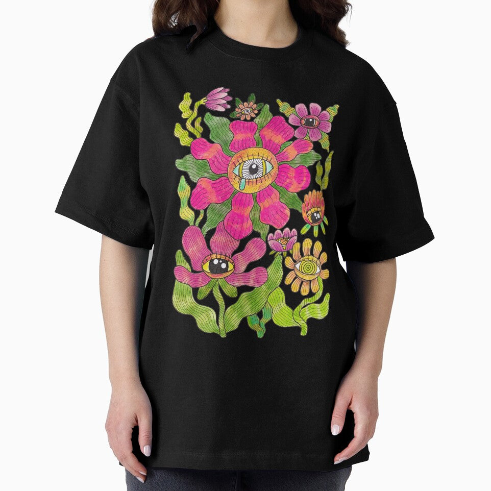Psychedelic flowers with eyes by sfojszcz