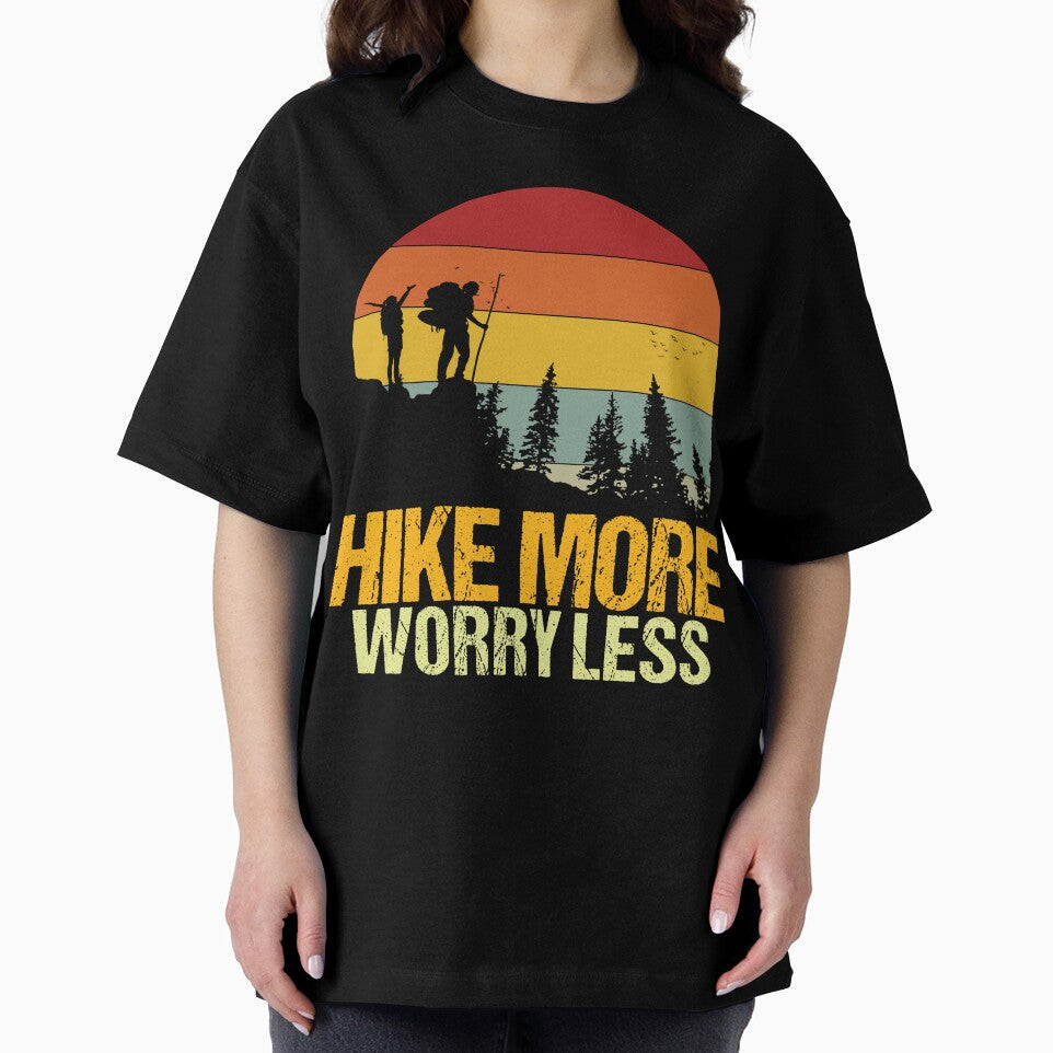 Hike More Worry Less Couple Hikers Matching by amishacreates