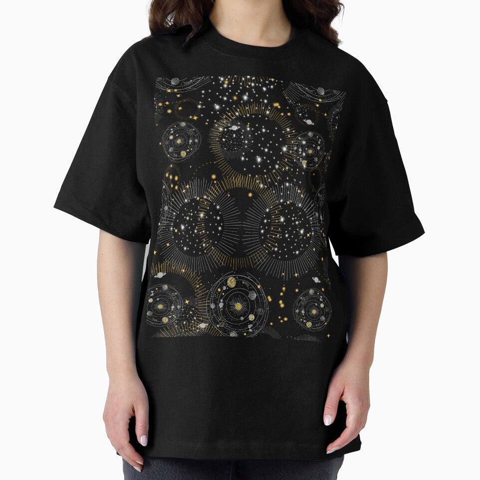 Celestial illustration of stars, moon and sun, space, galaxy by MugDesignStore
