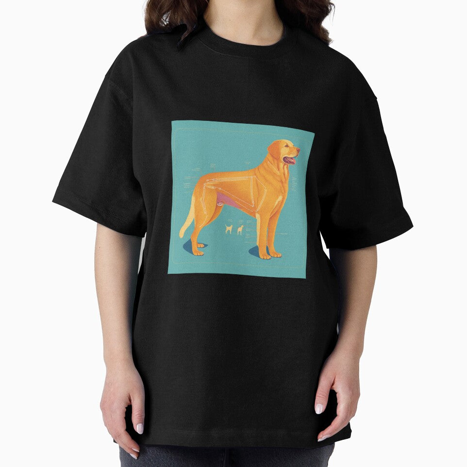 retro anatomy of a golden retriever poster by lysabird