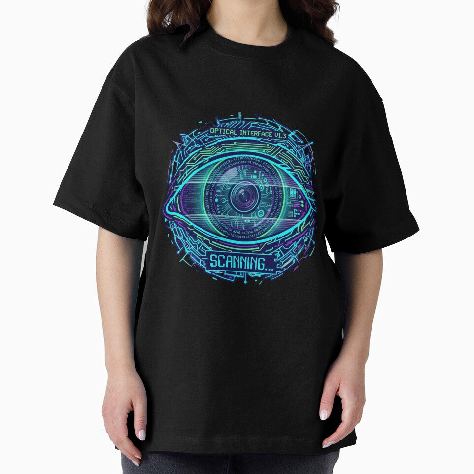 Hacker Eye Scan  Cyberpunk Shirt by KurtByteStudio