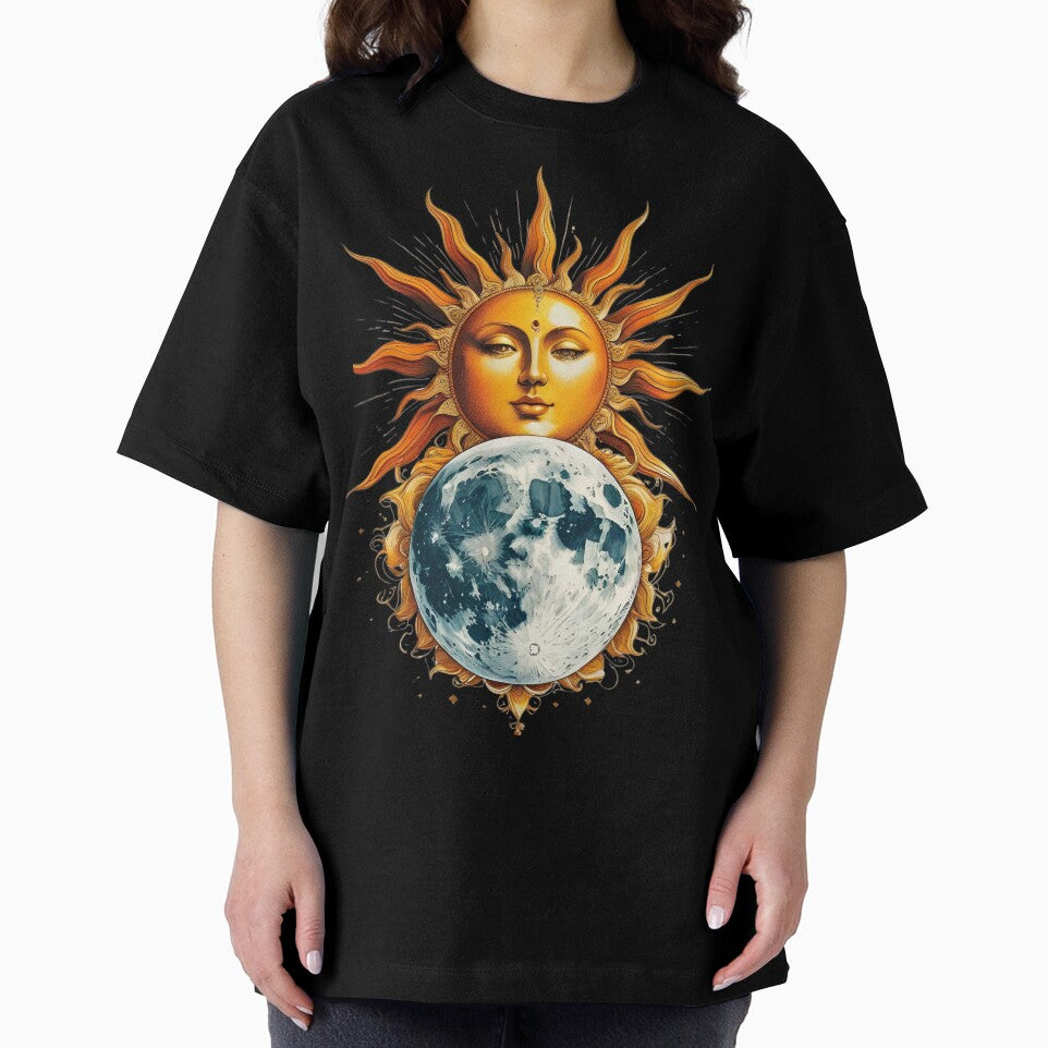 Sun hugging its moon by catcurio