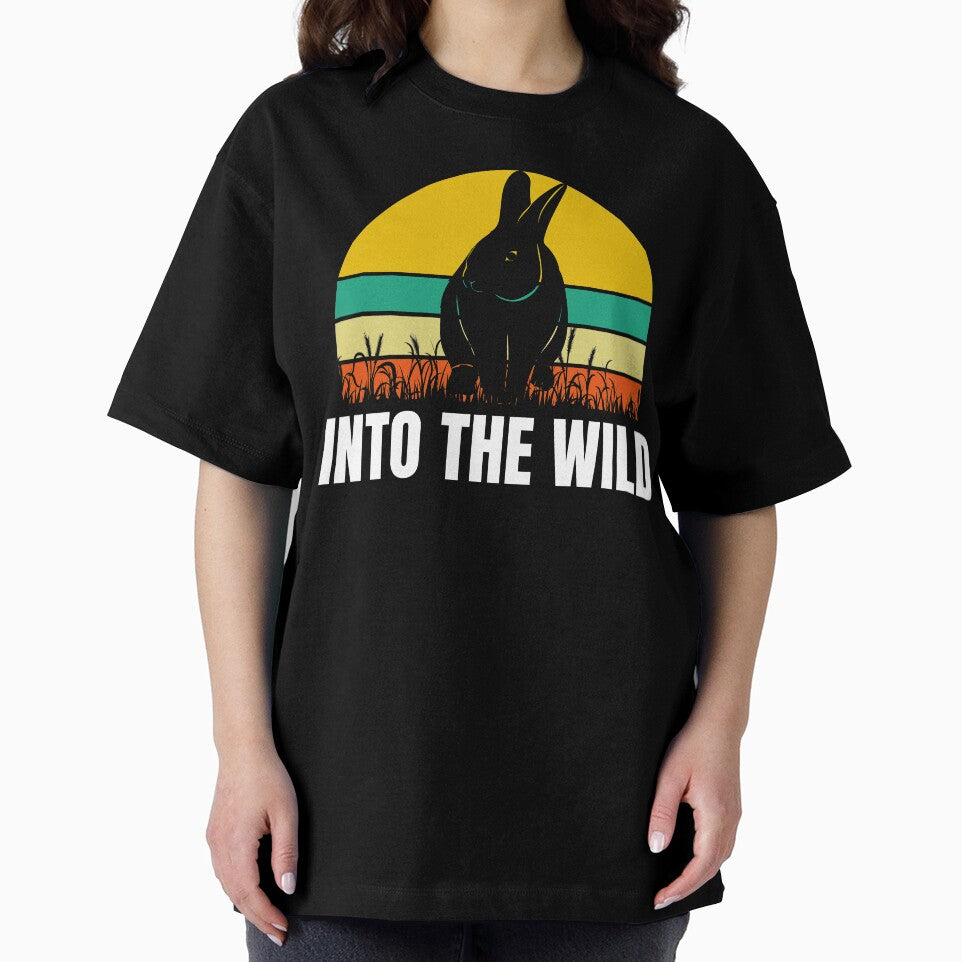 Into The Wild - Retro Vintage Sunset Rabbit by Peishan02
