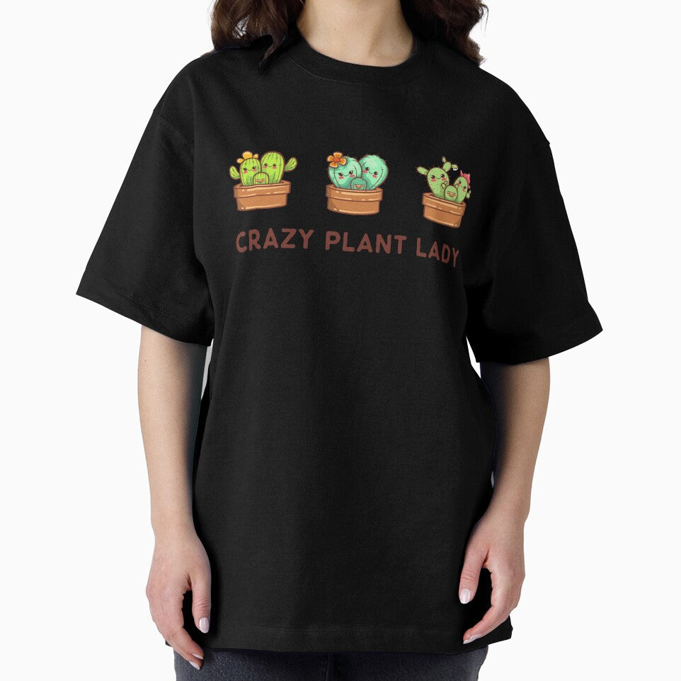 Crazy Plant Lady Funny Kawaii Cactus illustration by Pexilus