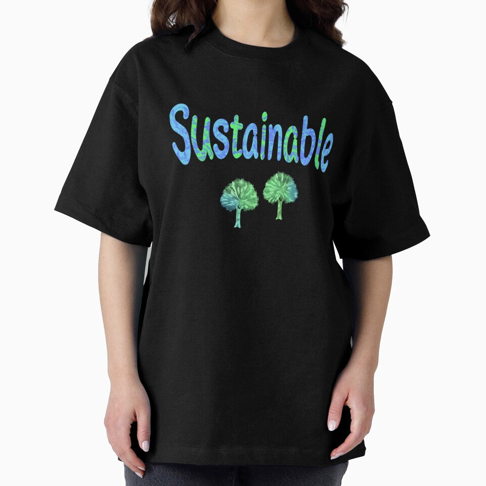 Sustainable Word Art with Nature Texture and Trees by MigWhimsy