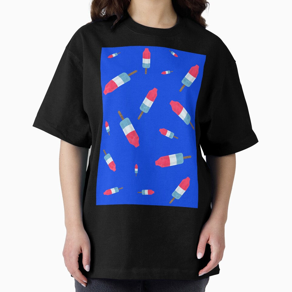 Popsicles -  Retro Pattern - (cobalt blue background) by Octavia Soldani