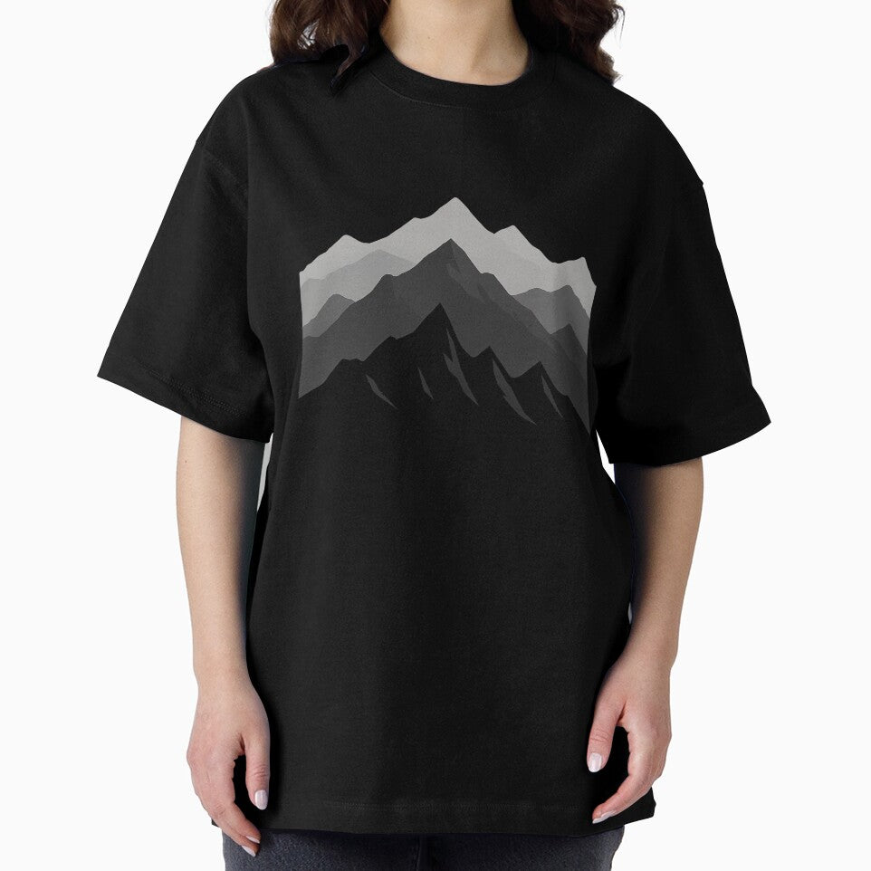 Mountain Range Silhouette Art - Minimalist Alpine Landscape Design by CreativeVisionsHub