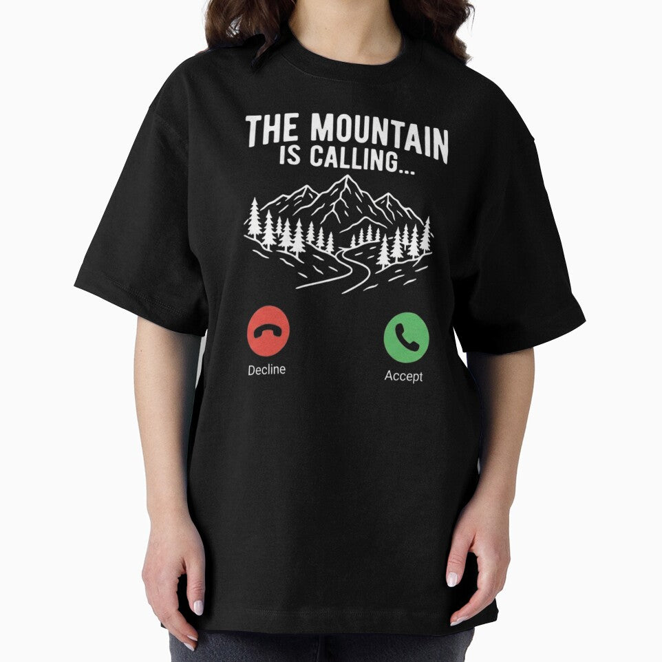 Mountain Is Calling Phone UI T-Shirt Design - Nature & Hiking Inspired Graphic by GabeMountainArt