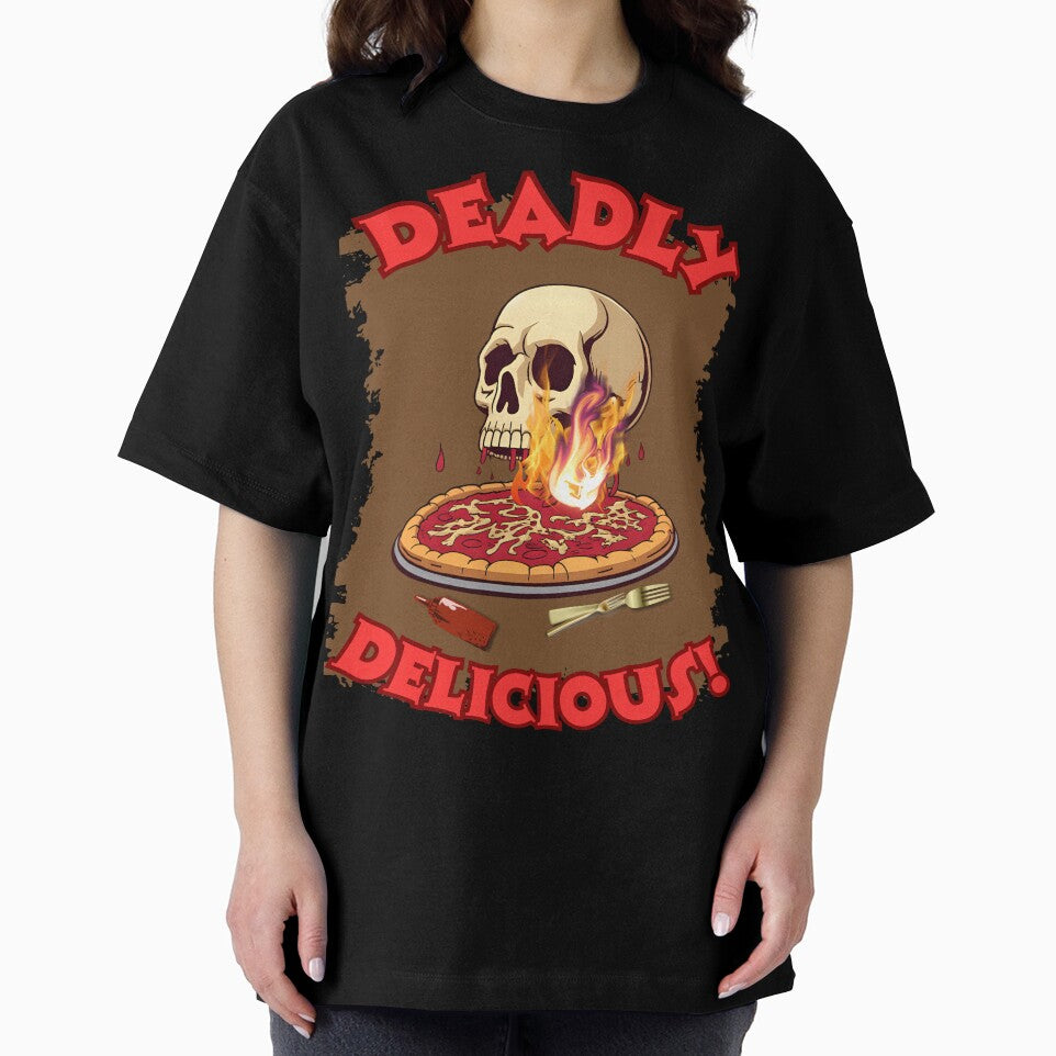 Deadly Delicious Pizza Skull | Funny Horror Foodie Gift by CREEPY CRAZE