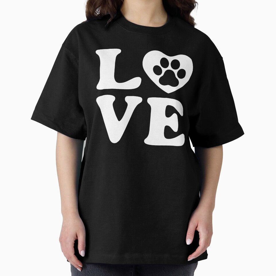 Retro Classic Dog Paw Heart Love by blueveins