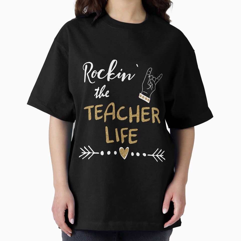 Rocking the Teacher life Cute Trendy Cool Gift Tshirt for teacher by myrgomez