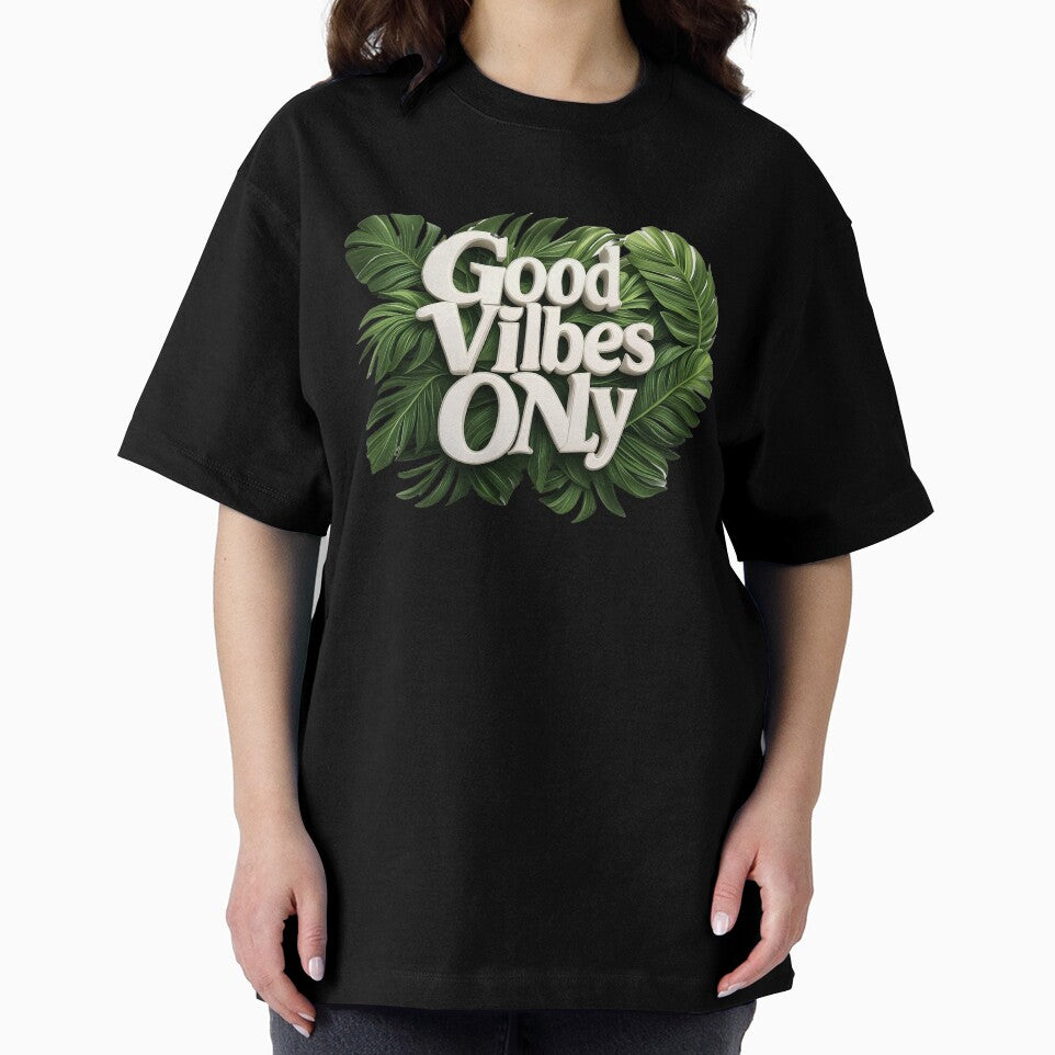 Good Vibes Only Tropical Aesthetic 3D Typography by gtrock
