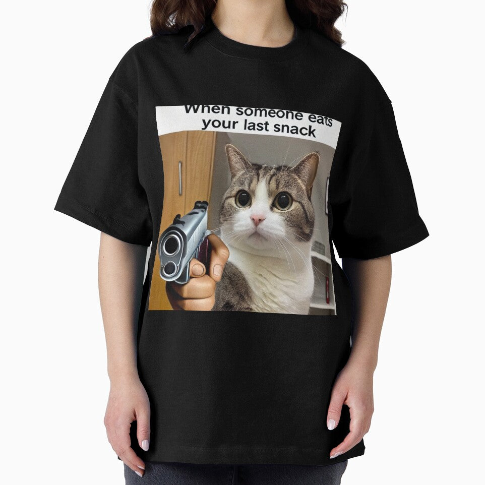 Cat With Gun Meme - When Someone Eats Your Last Snack by CatmemesArt