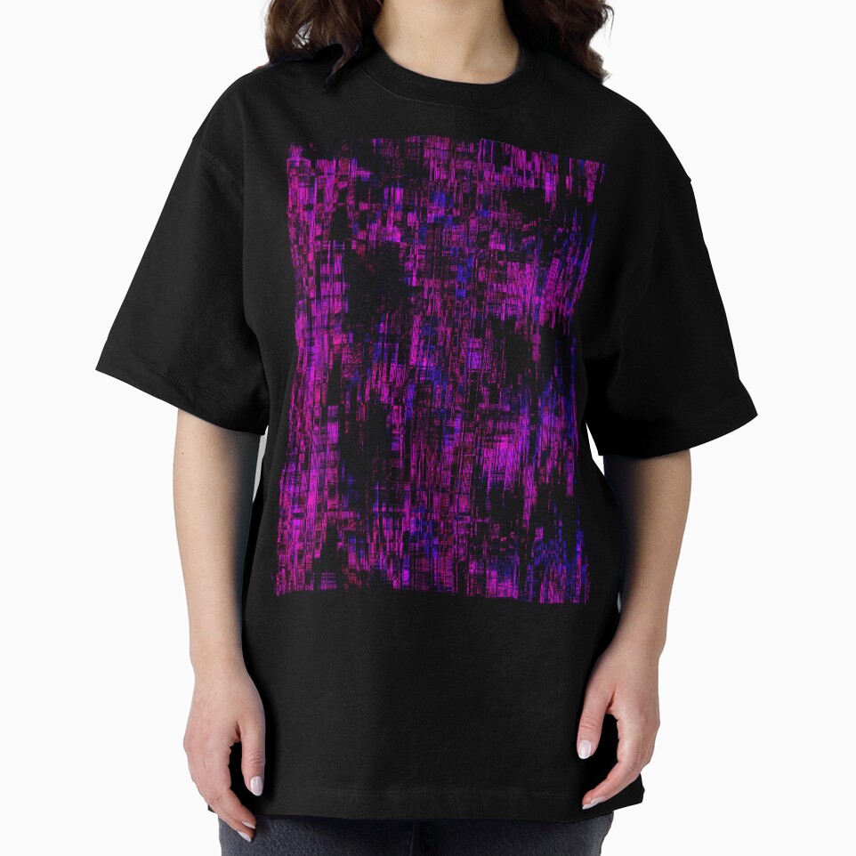 Glitch Texture in Shades of Pink and Black by Ana Cá Art & Design