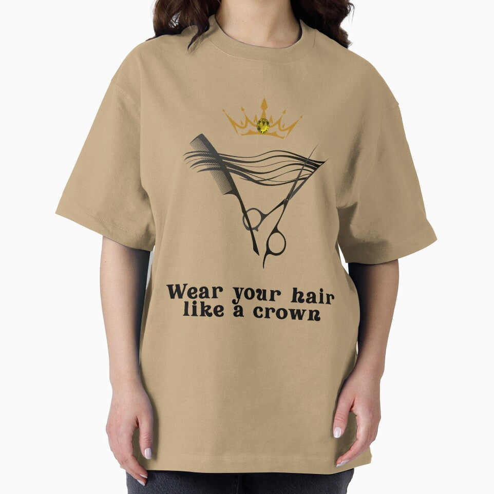 WearYour Hair Like A Cron - Elegant Scissors and Crown Art by AhmadAnnaPrints
