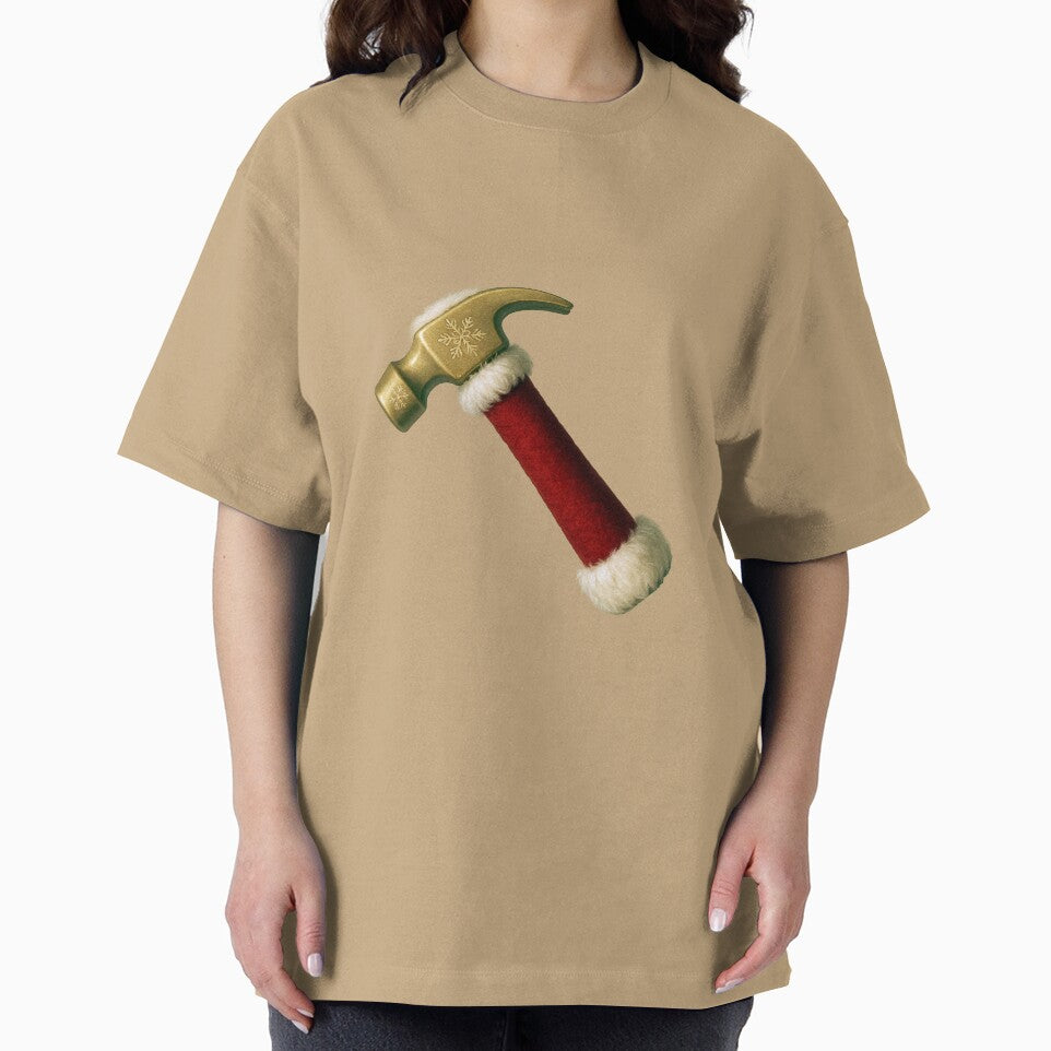 Festive Santa Hammer – Christmas Workshop Tool Art by BROHLine Studio
