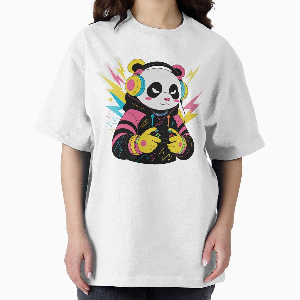Gamer Panda Sticker by inkfusionhub99