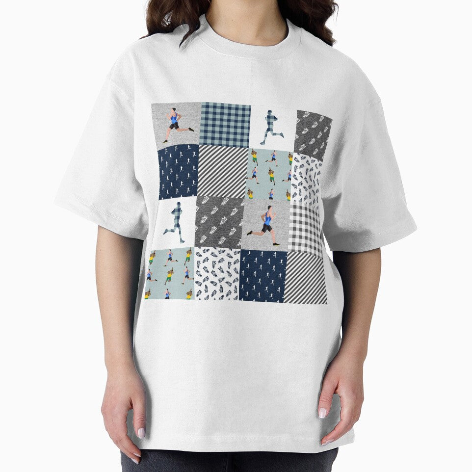 Funny Running Blue Plaid by AletacStore