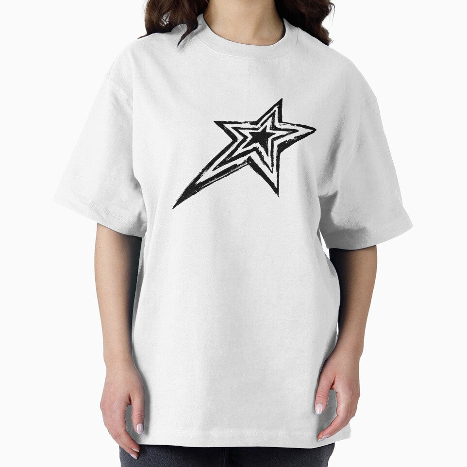 Y2K Distorted Cyber Star - Grunge Punk Aesthetic by Kromatik