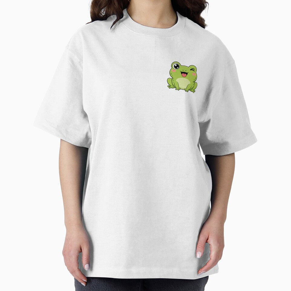 Cute Kawaii Frog Happy Winking Funny Frog Lover Gift by slestore