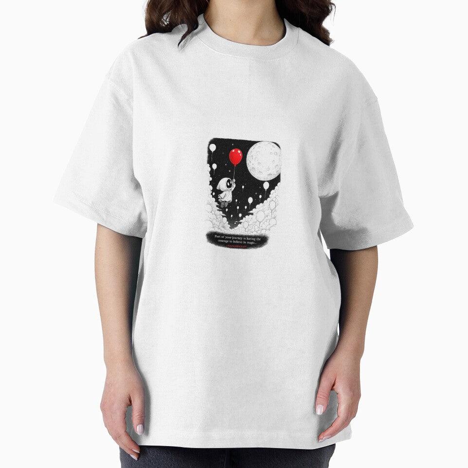Moonbound Dreams Red Balloon T-Shirt by #kingMAMECRAFT