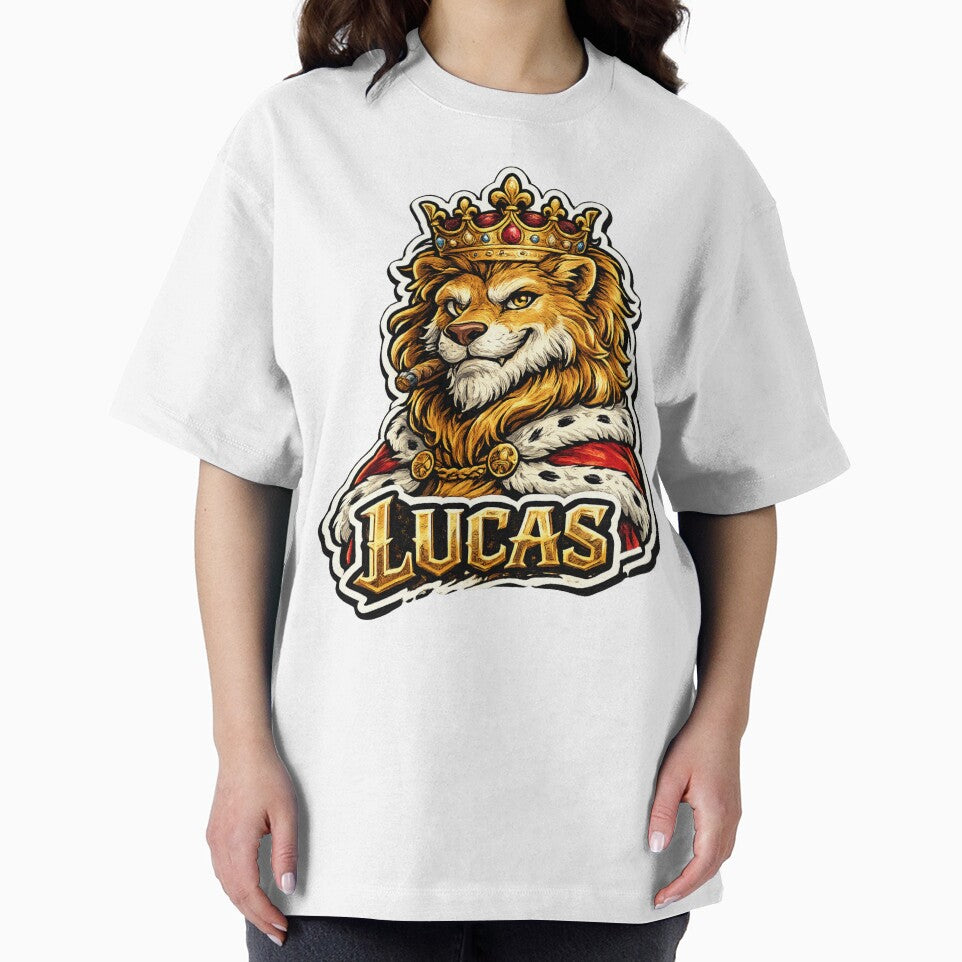 Lucas – Royal Lion Name Mascot Sticker by AlexLineArt
