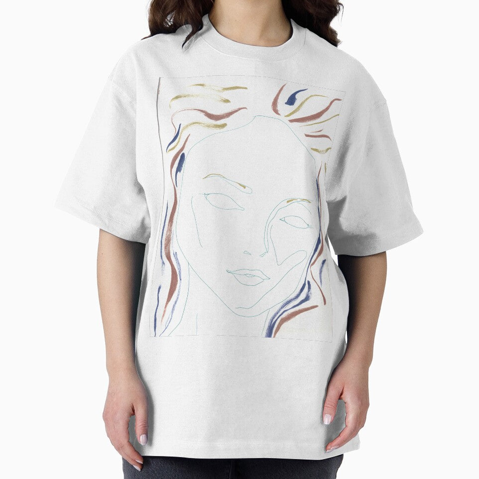 Serene Portrait Line Drawing by essentialink