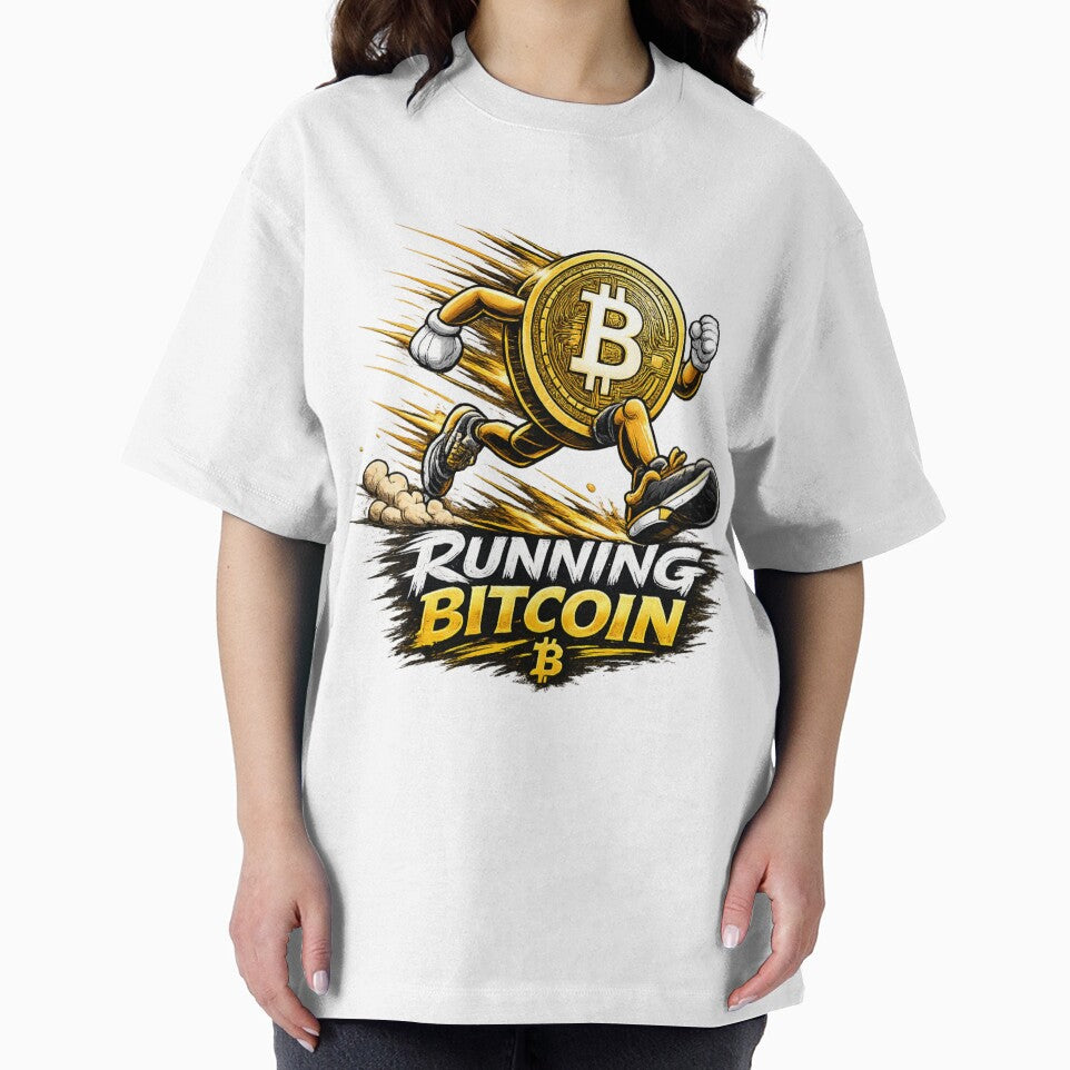 Running Bitcoin Coin Comic Mascot by tawscolors