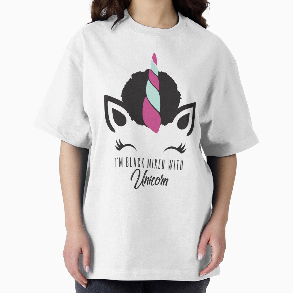 Afro Puff Black Girl Magic Unicorn Shirt - Cute Eyelashes by LittleBlkTees