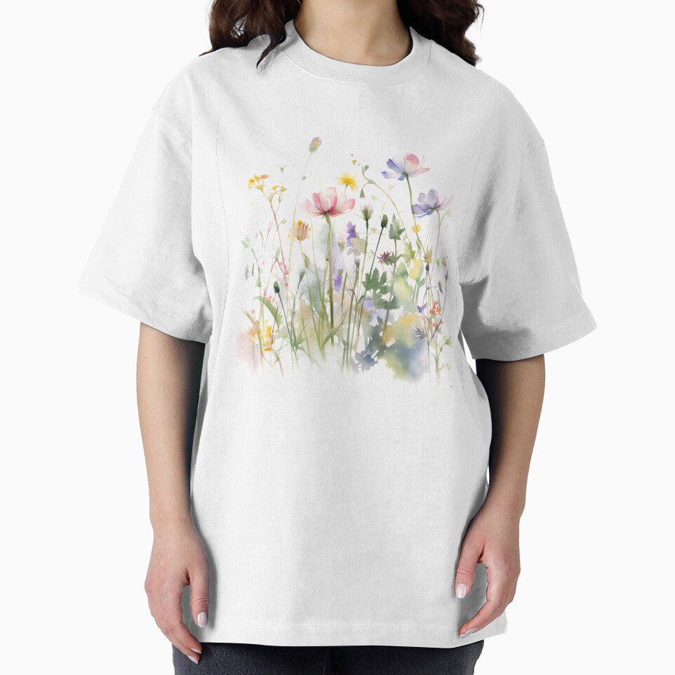 Dainty Pink and Purple Watercolor Wildflowers by VibeShift Studio