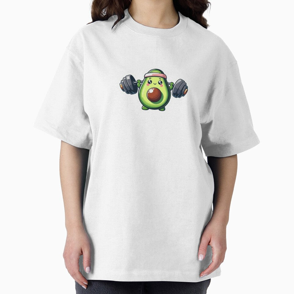 Cute Avocado Lifting Weights Gym Fitness Sticker by Jo Graphics