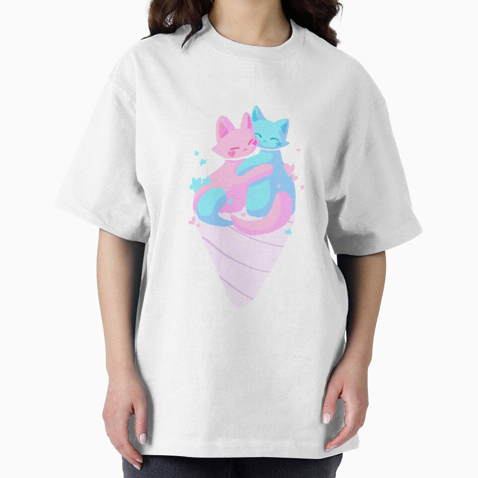 Cotton Candy Cat Hugs by KryzcutStudios