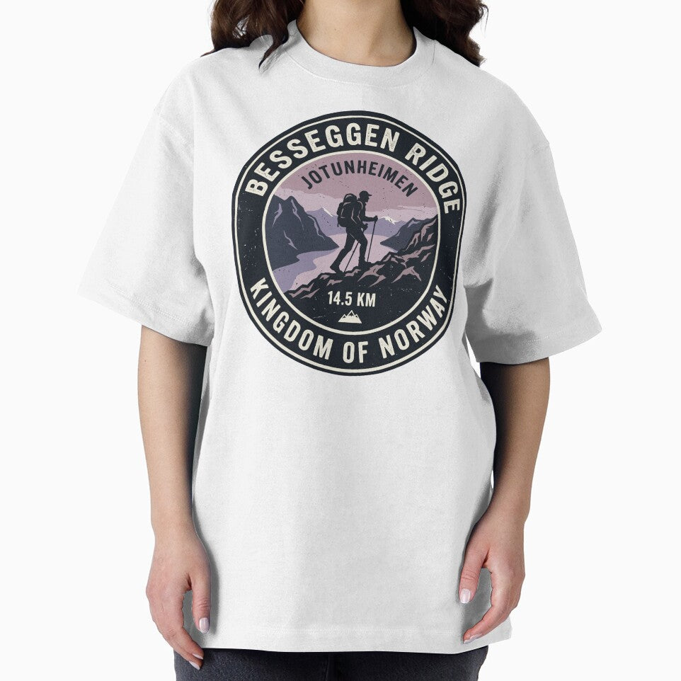 Besseggen Ridge Hiking Adventure Norway Badge by Digital Art Works  Hub