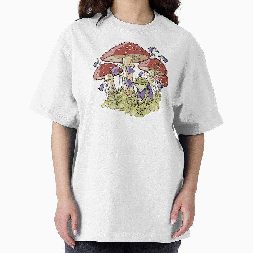 Frog in Vest with Amanita Mushrooms and Bluebells by LeshanArt
