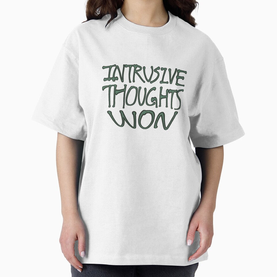 Intrusive Thoughts Won Minimalist Quote Text by Deep Descent