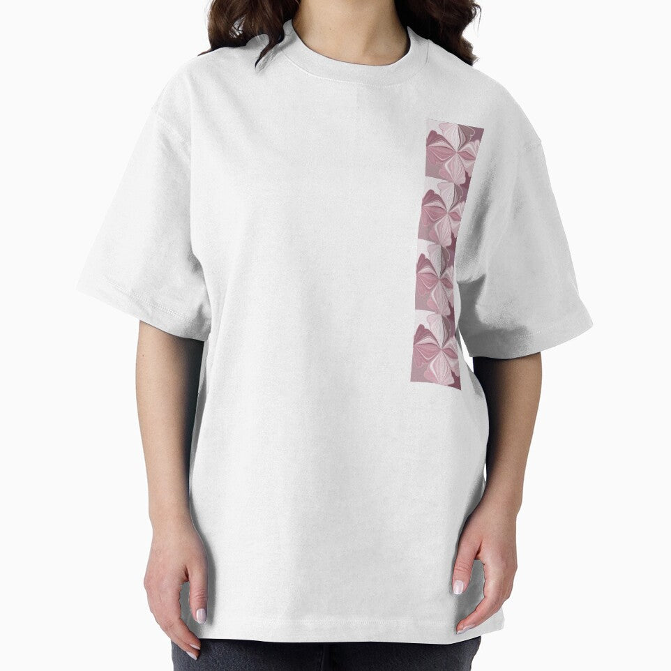 Soft Pink Abstract Geometric Floral Pattern by SahmatArt