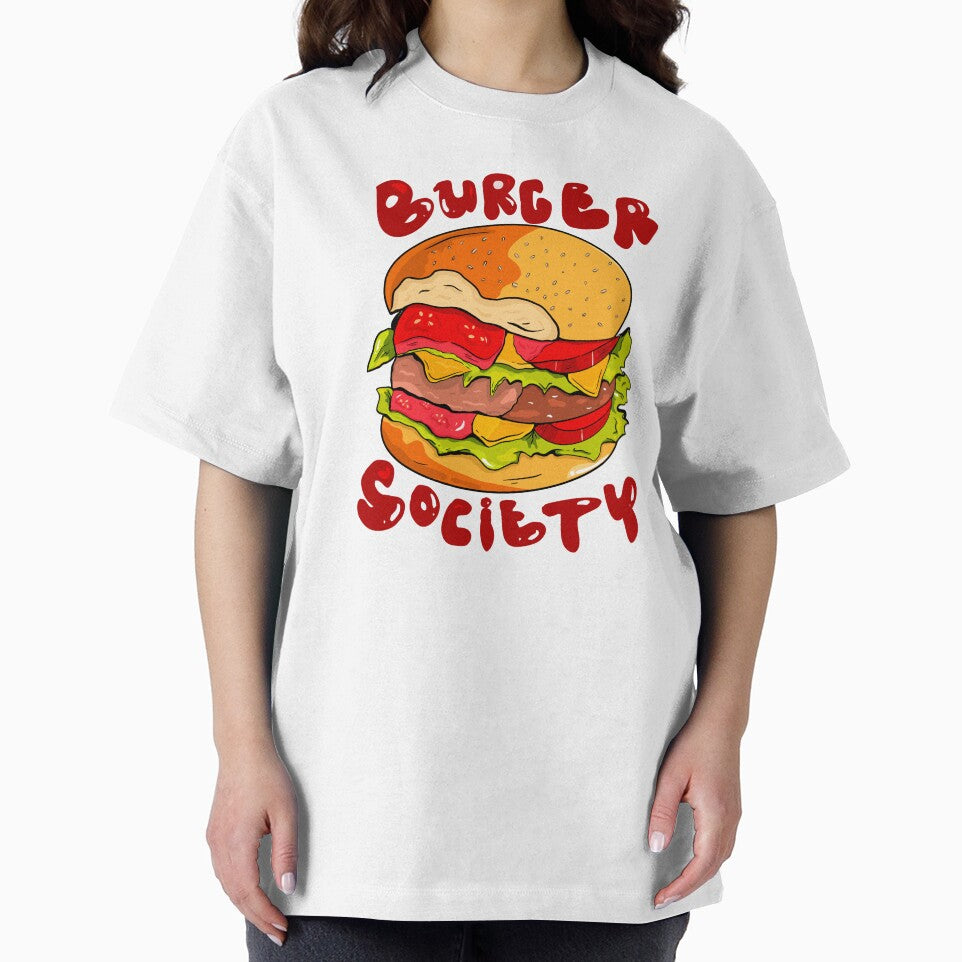 Burger Society – Retro Cheeseburger Food Lover Illustration by chupichapa