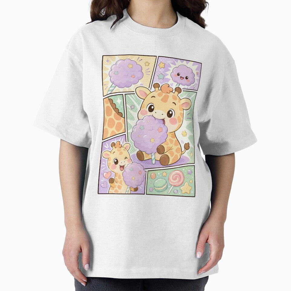 Kawaii Giraffe Cotton Candy Comic Panel by Magmashup