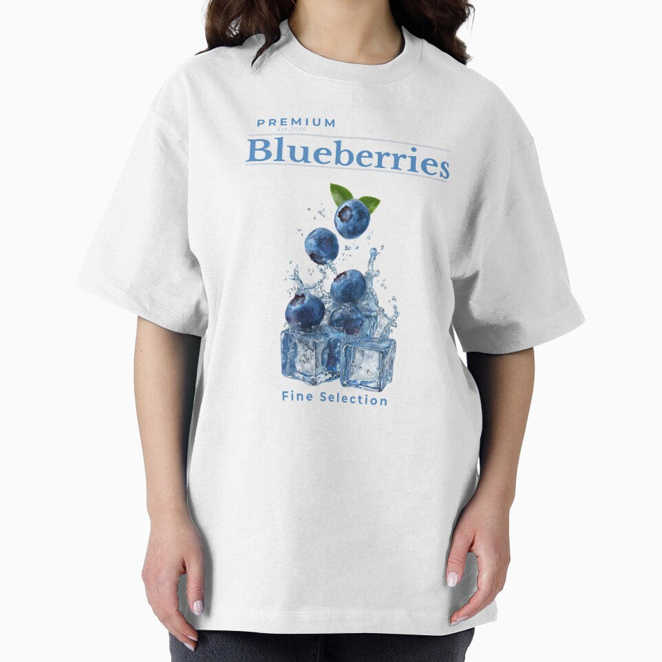 “Premium Blueberries Aesthetic T-Shirt – Luxury Fruit Design” by QuirkyCloud Designs