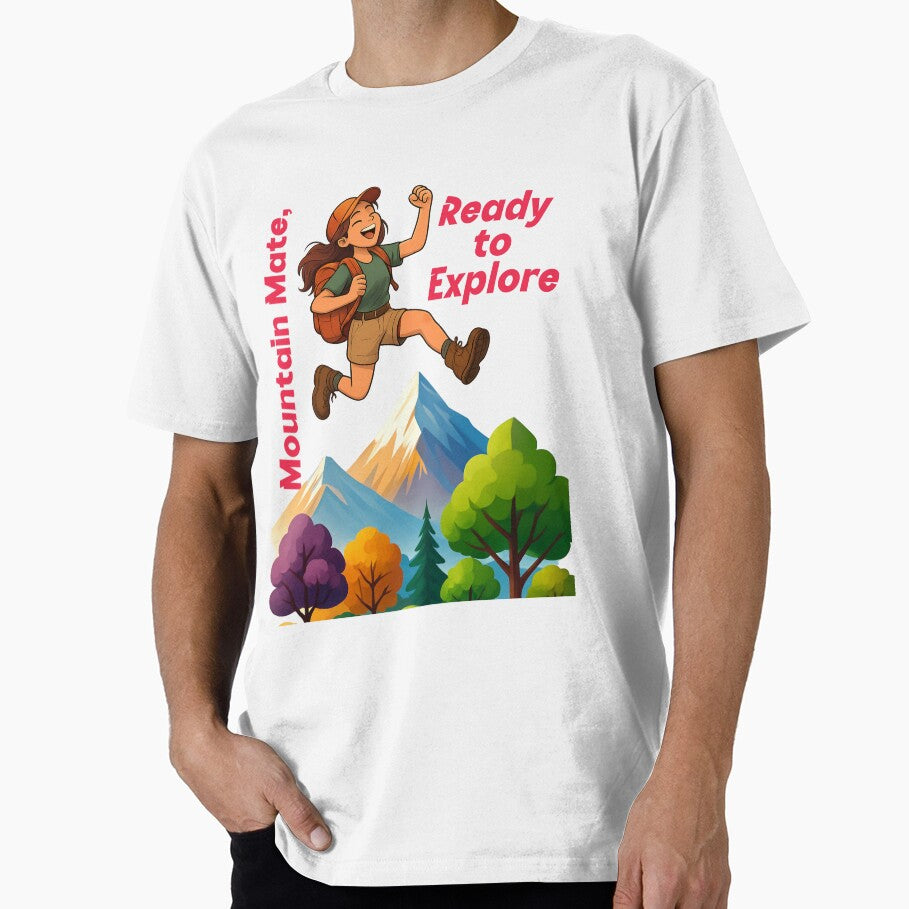 Mountain Mate Ready to Explore Female Hiking by PrintSparkDesigns