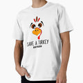 Save A Turkey Eat Pizza Funny Turkey Face by Sartoris Art