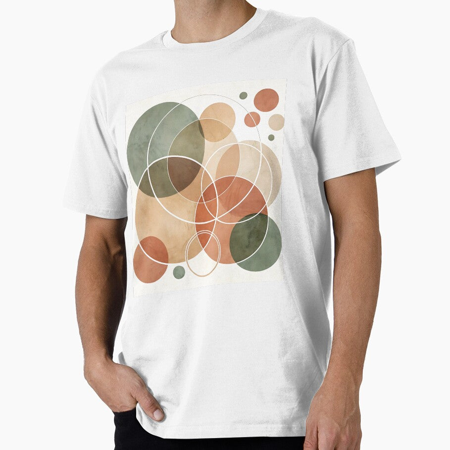 Overlapping Earthy Circles – Minimal Abstract Art by zaina.sho