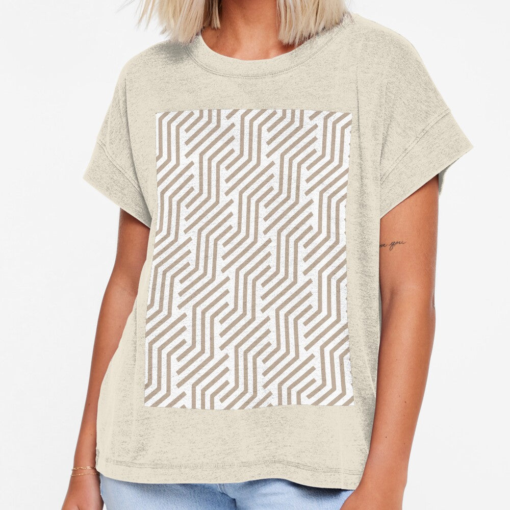 Brown and White Tessellation Line Pattern 21 Pairs DE 2022 Popular Color Trail Dust DE6123 by ColorOfTheYears