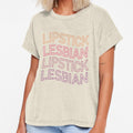 Lipstick Lesbian Repeated Neon-Like Typography by ClickForMore