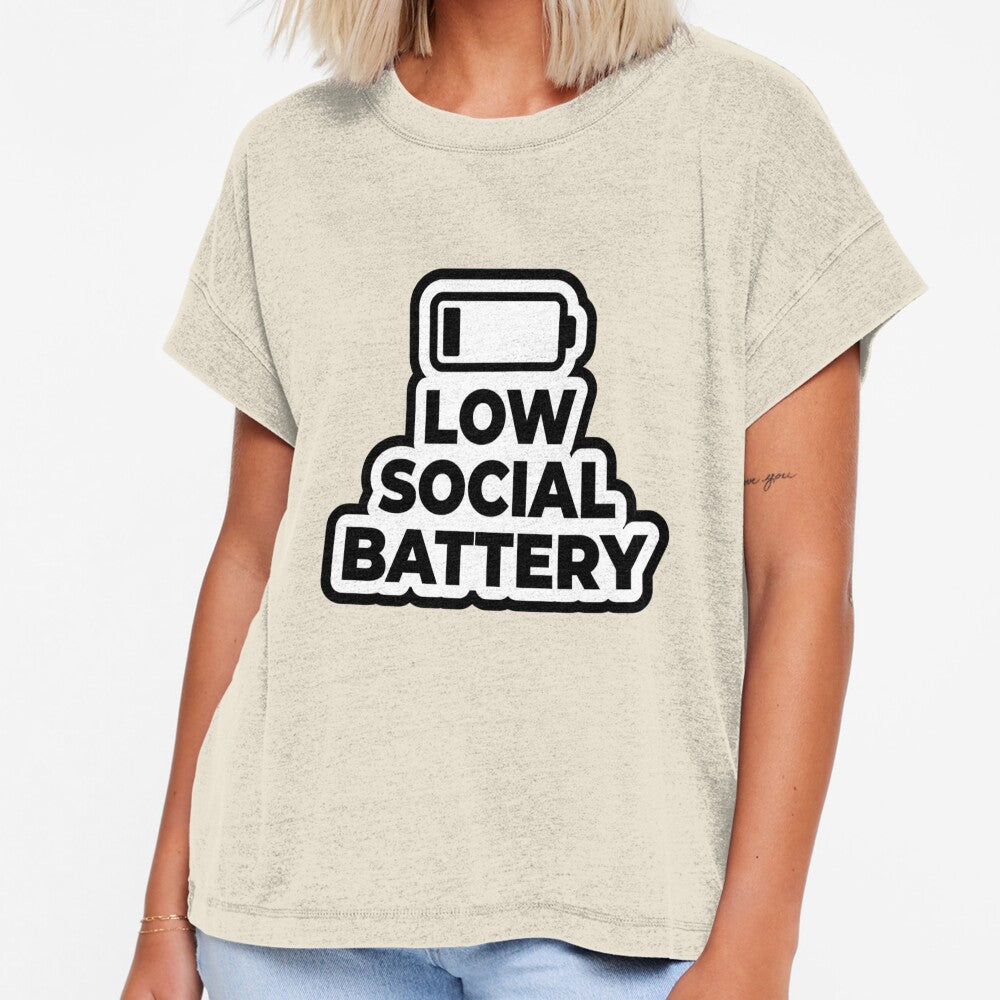 Low Social Battery Funny Introvert Sticker, Anti Social Humor, Relatable Meme Sticker by ajlaaac
