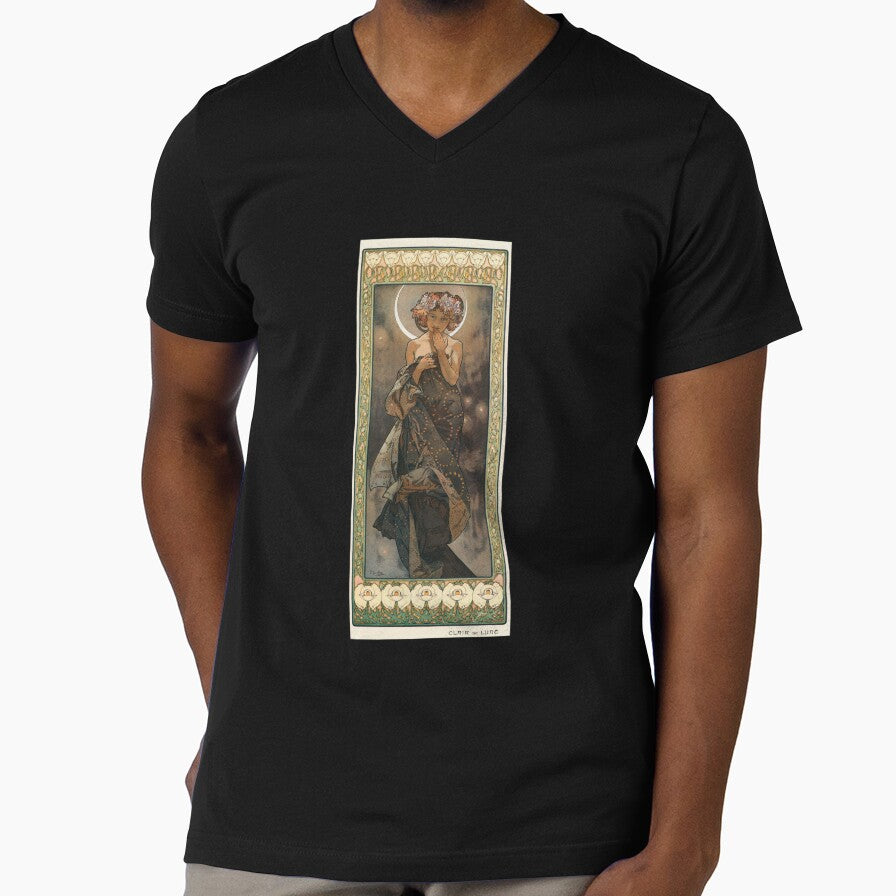 Alphonse Mucha art nouveau, CLAIR DE LUNE,Elegant Beauty - Alphonse Mucha Inspired Art by RaspberryEM