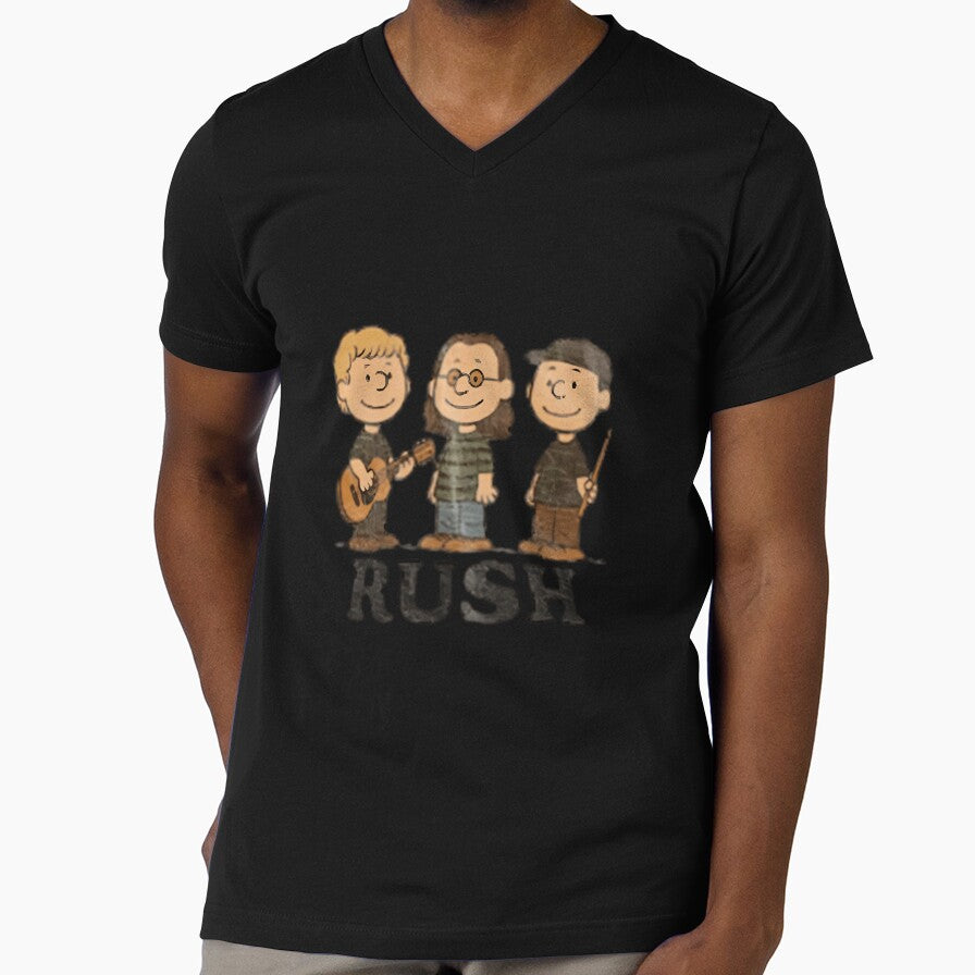 Rush Band Peanuts Style Baby Tee Vintage Rock Band Tee Cartoon Rush Fan Girl by Michelle Schneider