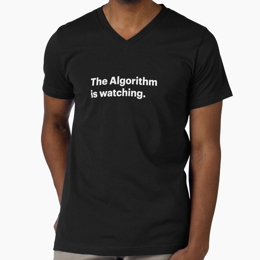 The Algorithm is Watching | Orwellian AI Meme (White text) by STUDIO-72