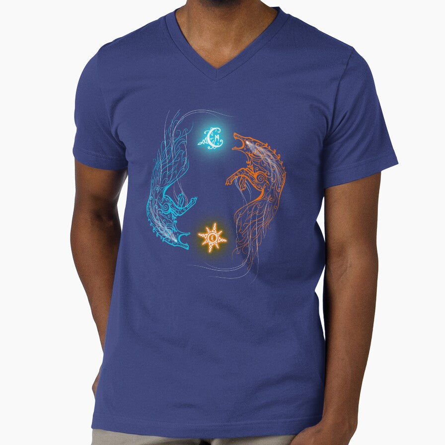 Skoll and Hati T-Shirt by Johan Proud Blade