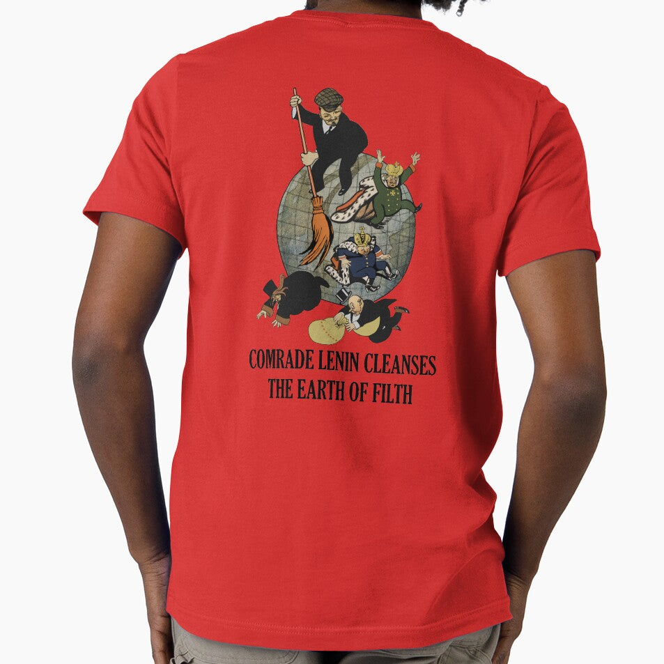 Comrade Lenin Cleanses the Earth of Filth Translated - Soviet Propaganda, Communist, October Revolution, USSR by SpaceDogLaika